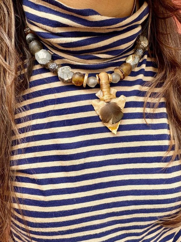 Tribal Arrowhead Necklace | Neutral | T&T x S.Carter