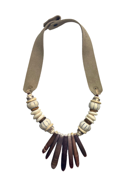 Mid Spines Necklace | White | Final Sale