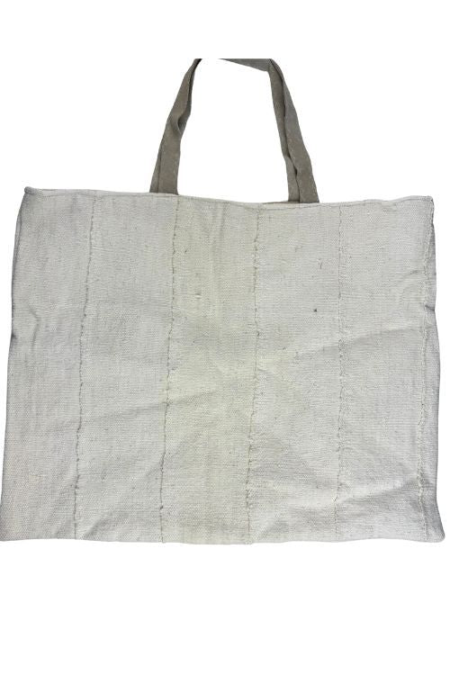 Mud Cloth Tote Bag | White  | Final Sale