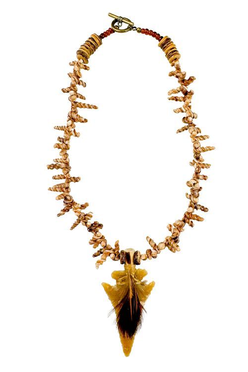 Tribal Arrowhead Necklace | Brown | T&T x S.Carter