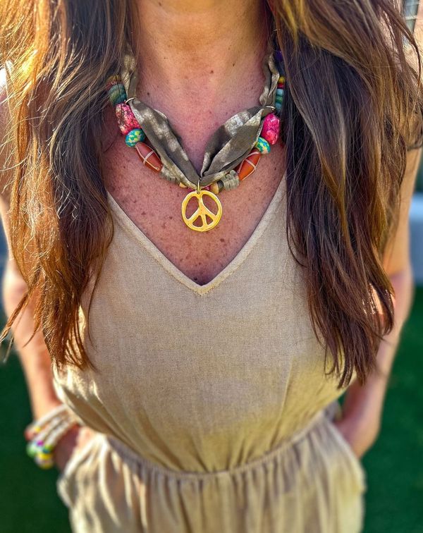 Beaded Bandana Necklace | Calypso