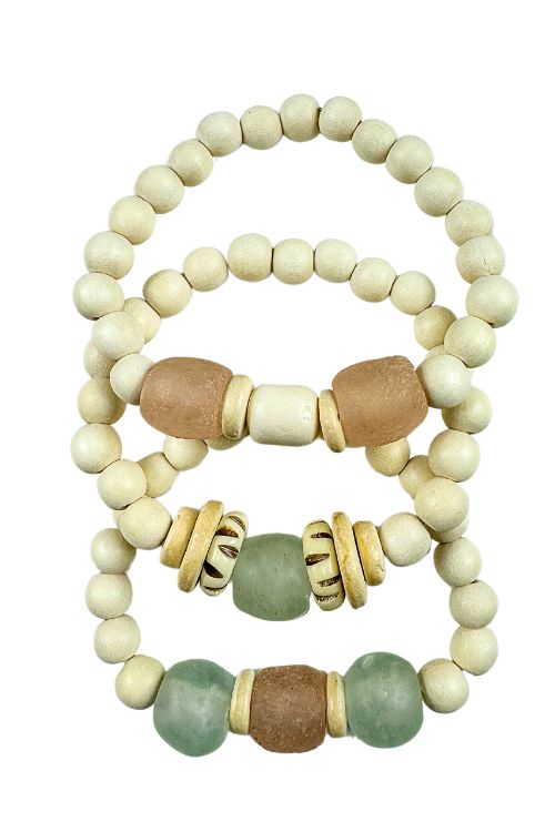 Trio Stack Bracelet Set | Blush + Mist | Final Sale