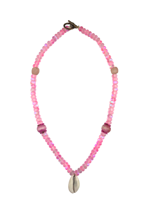 Tribal Shell Necklace | Pink