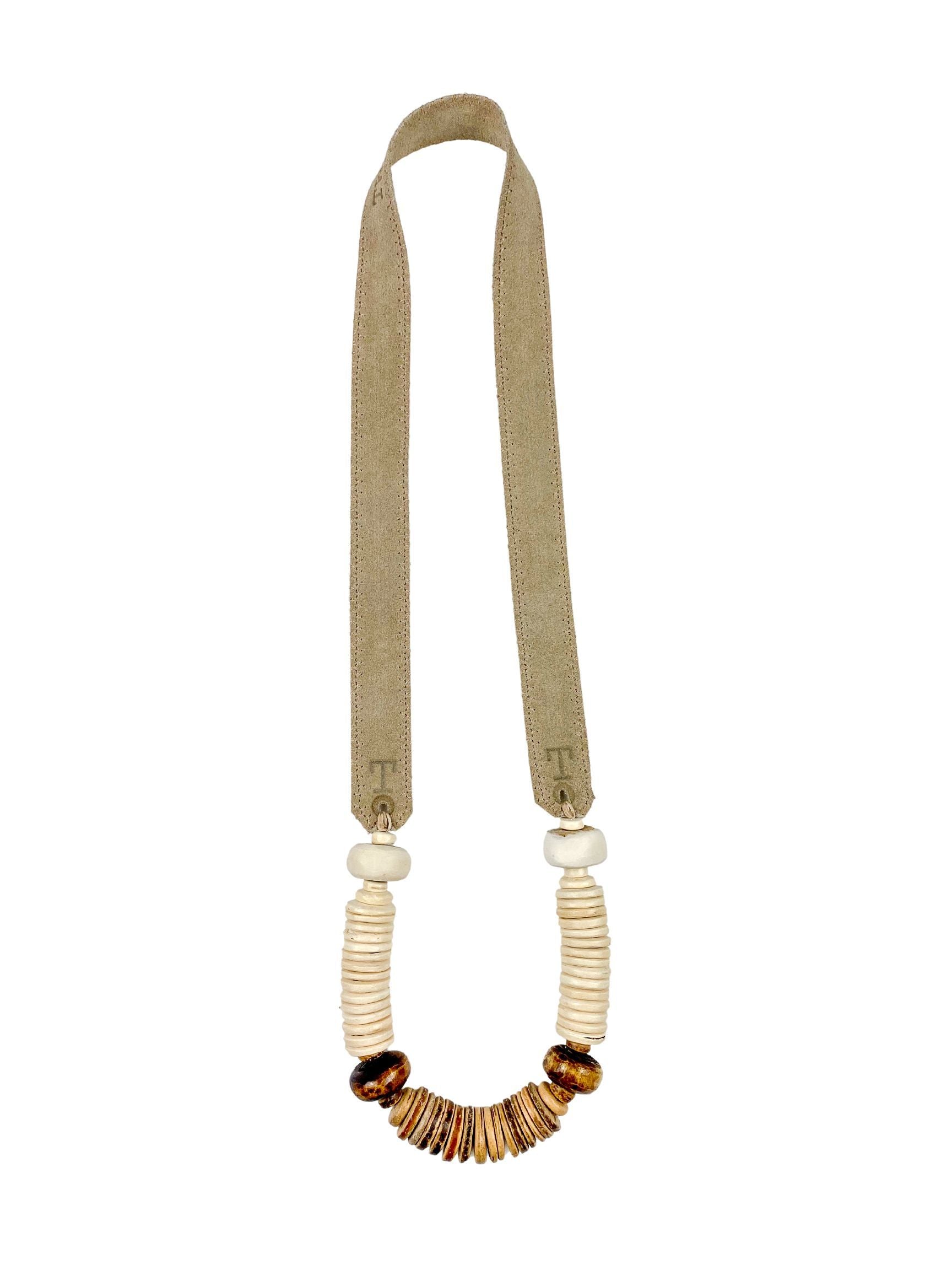 Mid Classic Necklace | Brown + Ivory | Final Sale