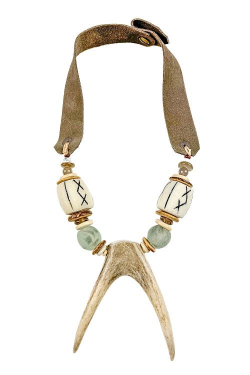 Mid Antler Necklace | Stone | Final Sale