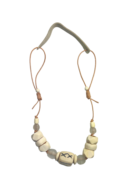 Cord Classic Necklace | White | Final Sale