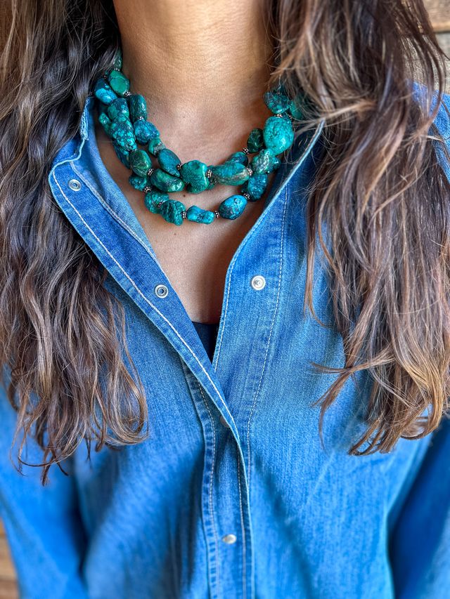 Triple Layered Turquoise Necklace | West