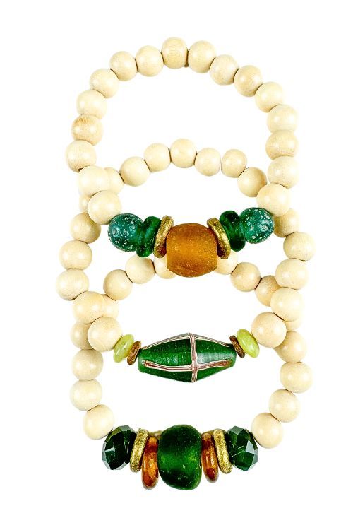 Trio Stack Bracelet Set | Evergreen