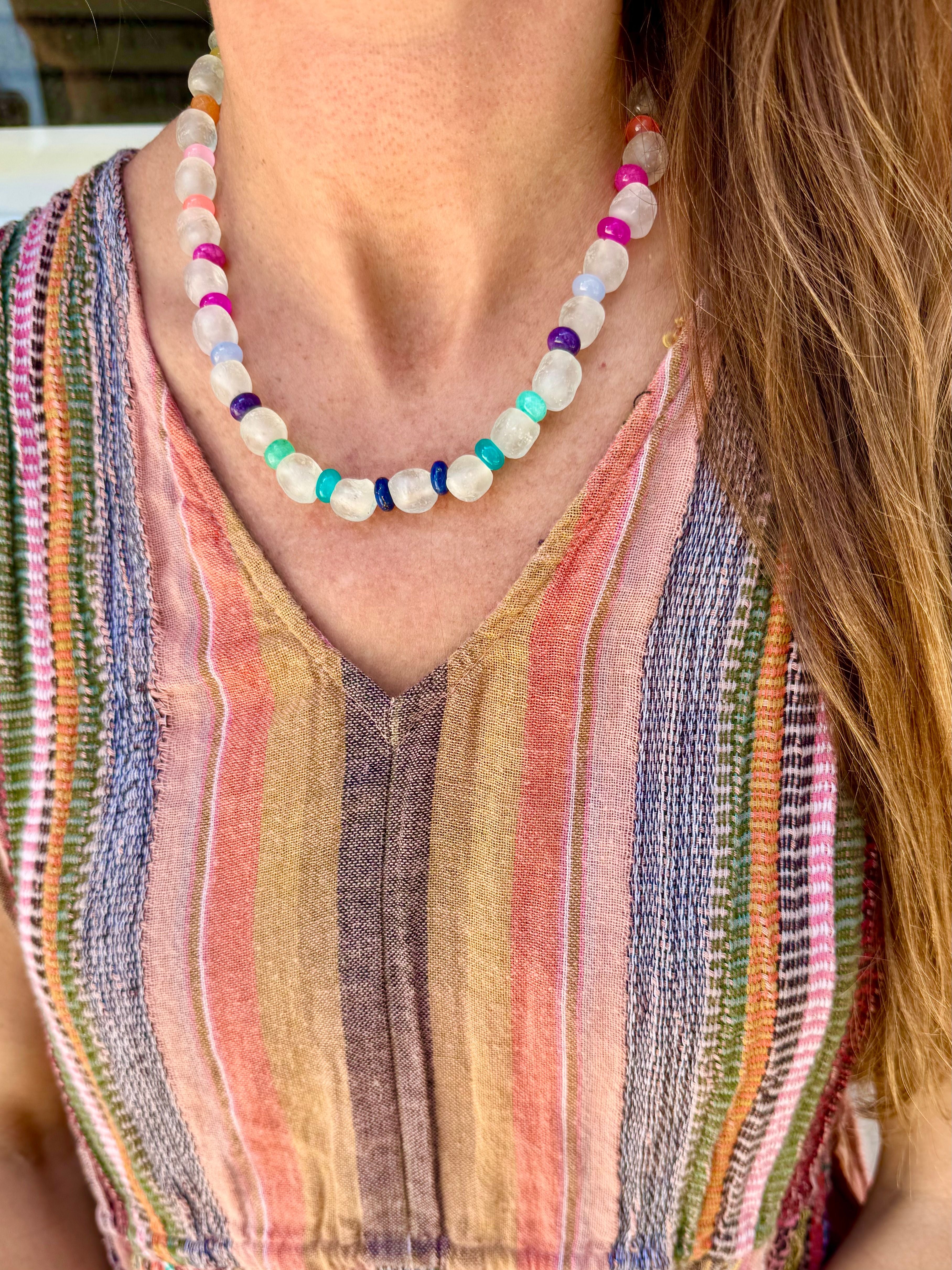 Tribal Glass Necklace | Calypso