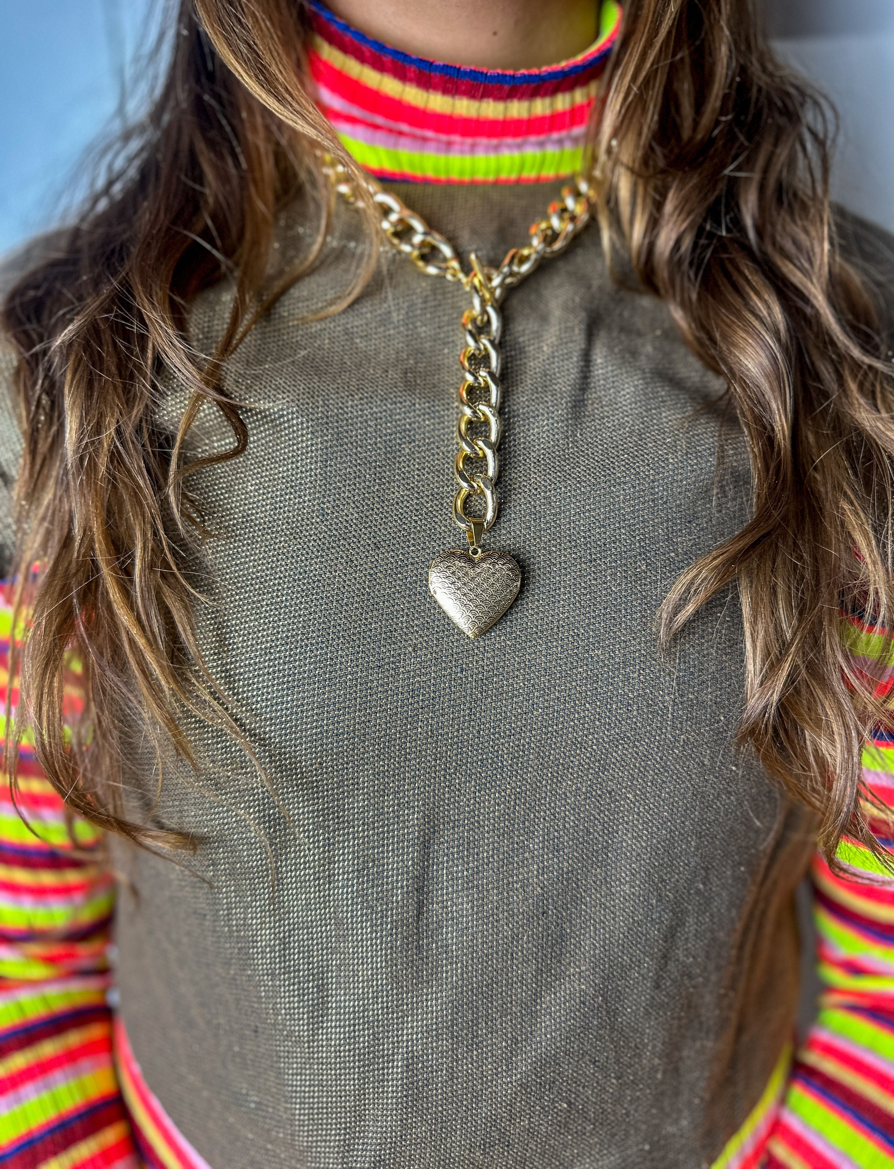 Heart Locket Necklace | Gold