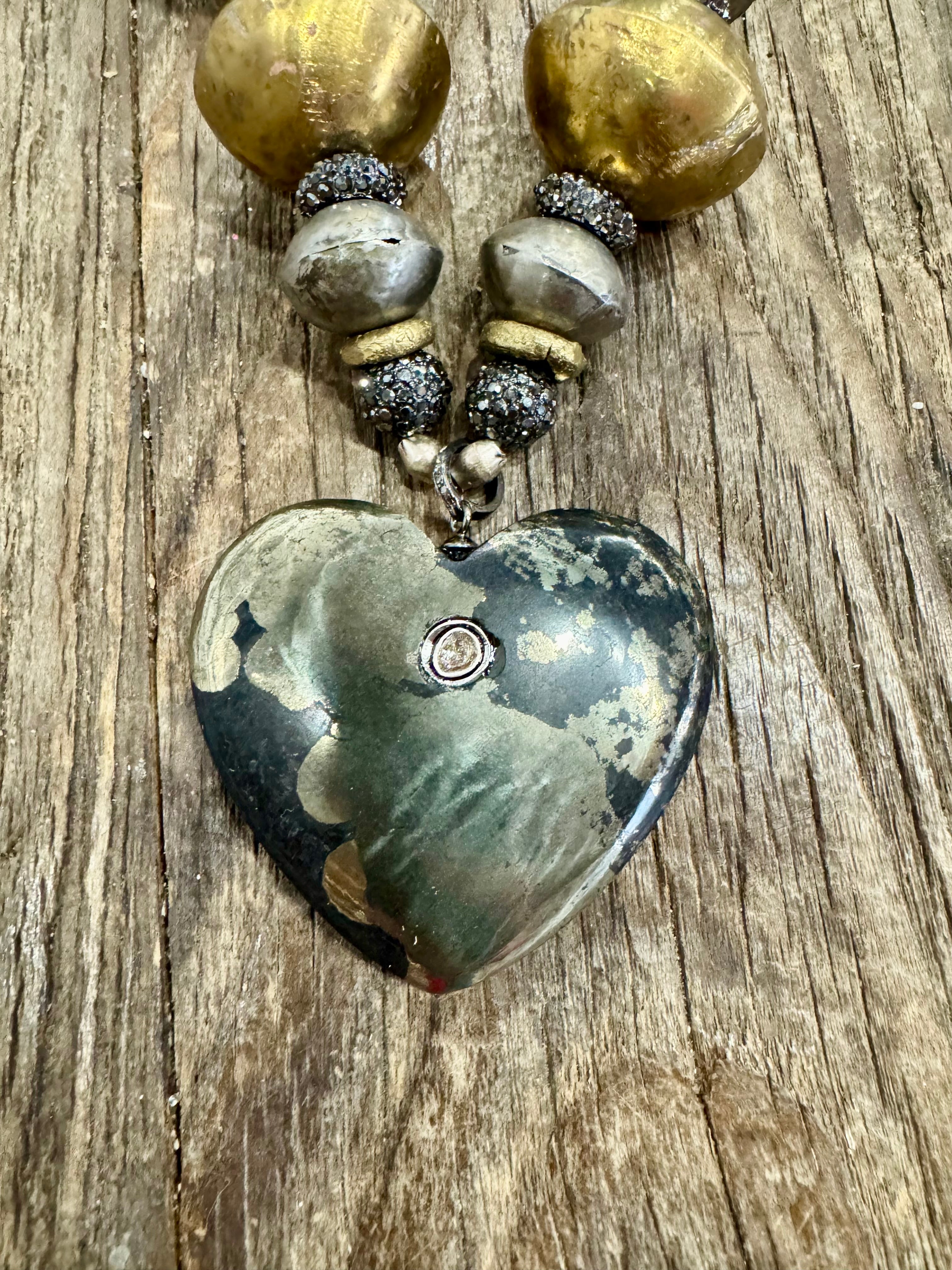 Mid Heart Necklace | Mixed Metal | T&T x S.Carter