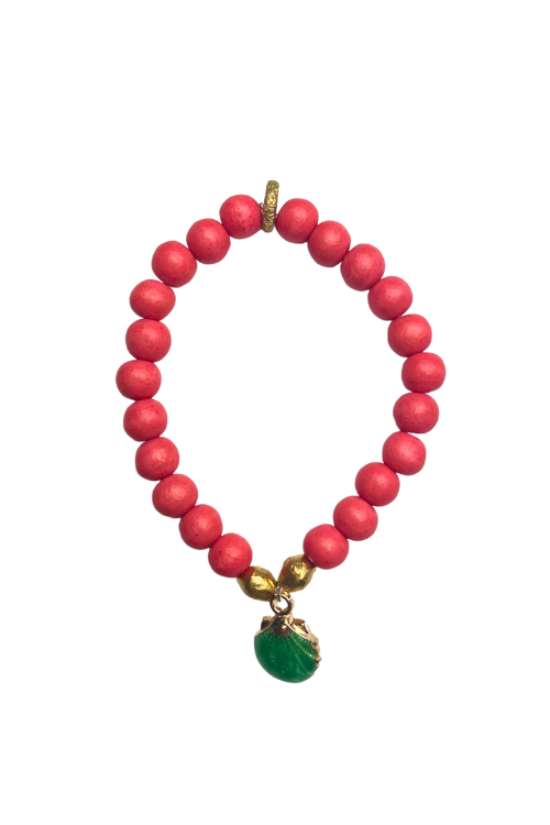 Shell Charm Stack Bracelet | Coral | Final Sale