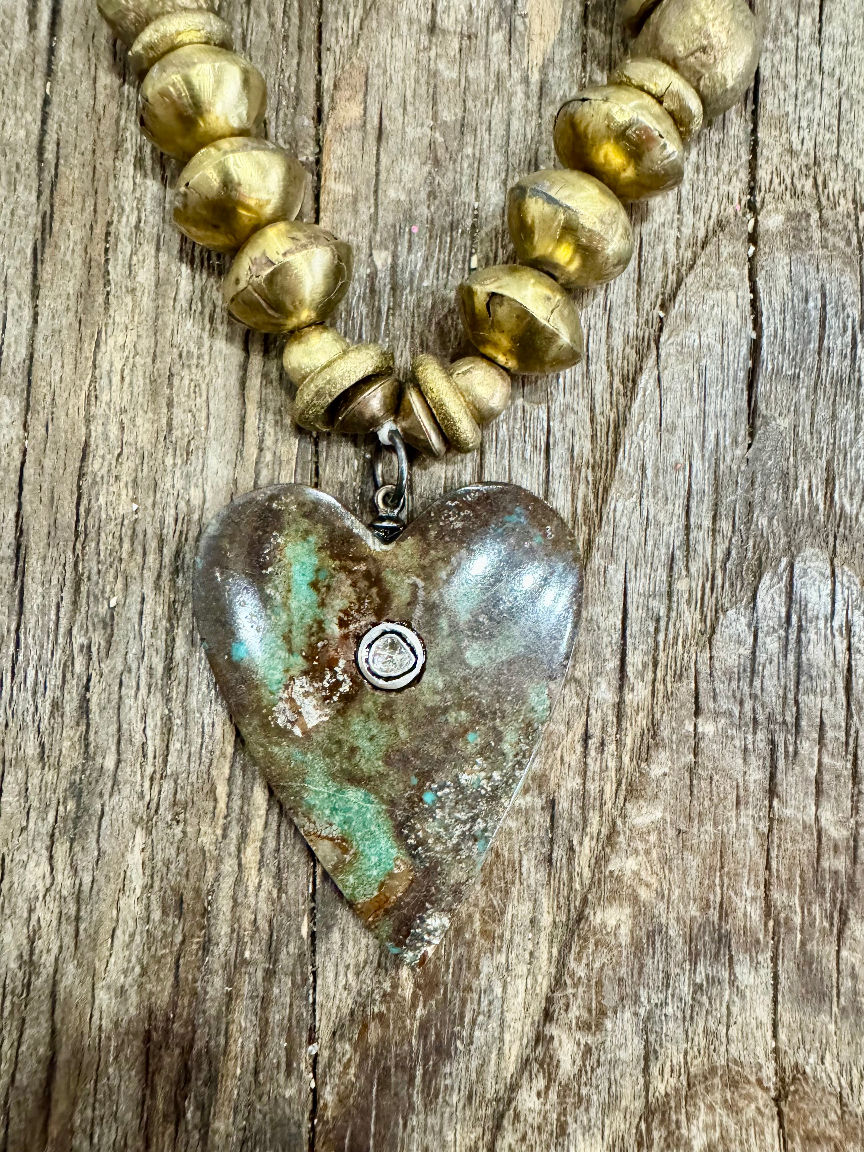 Slim Heart Necklace | Gold | T&T x S.Carter