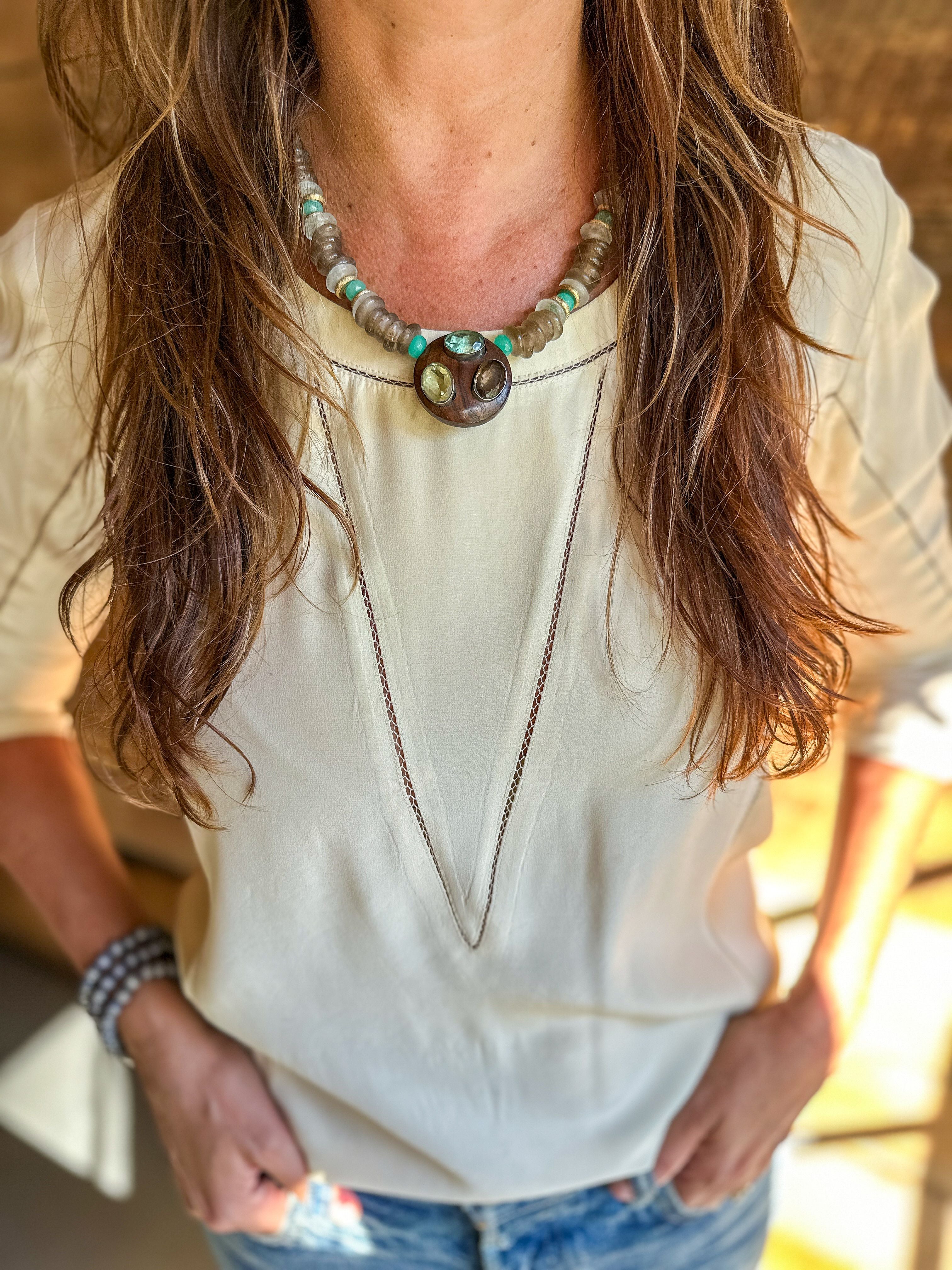 Tribal Pendant Necklace | Fog