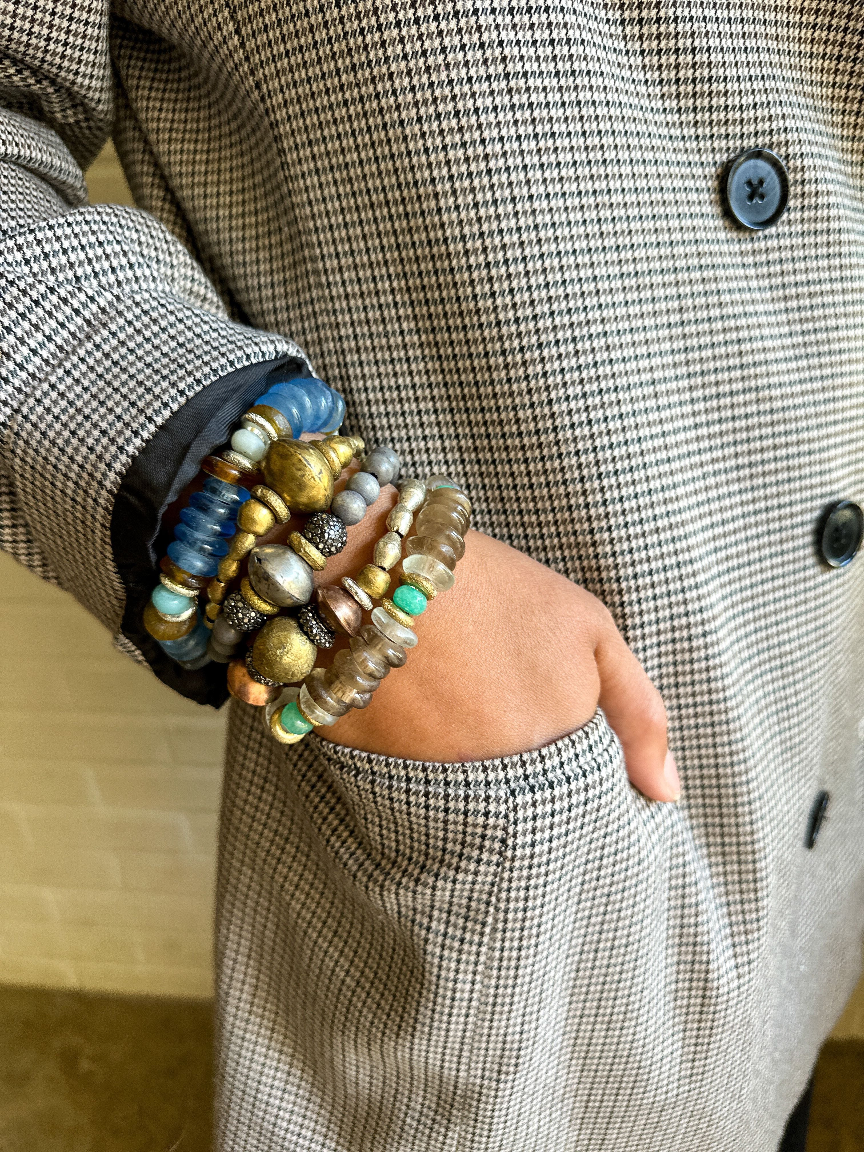 Intricate Stack Bracelet | Blue