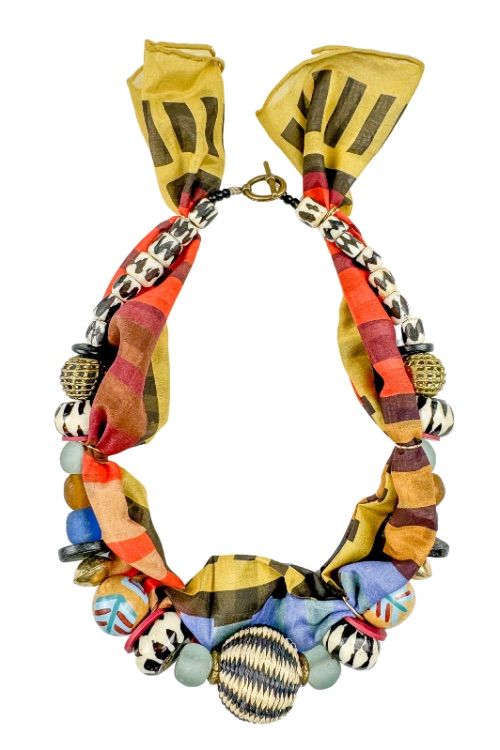 Beaded Bandana Necklace | Aztec