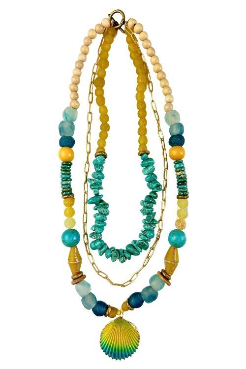 Layered Shell Necklace | Santorini | Final Sale