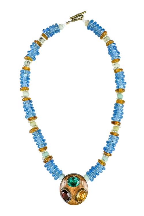 Tribal Pendant Necklace | Blue