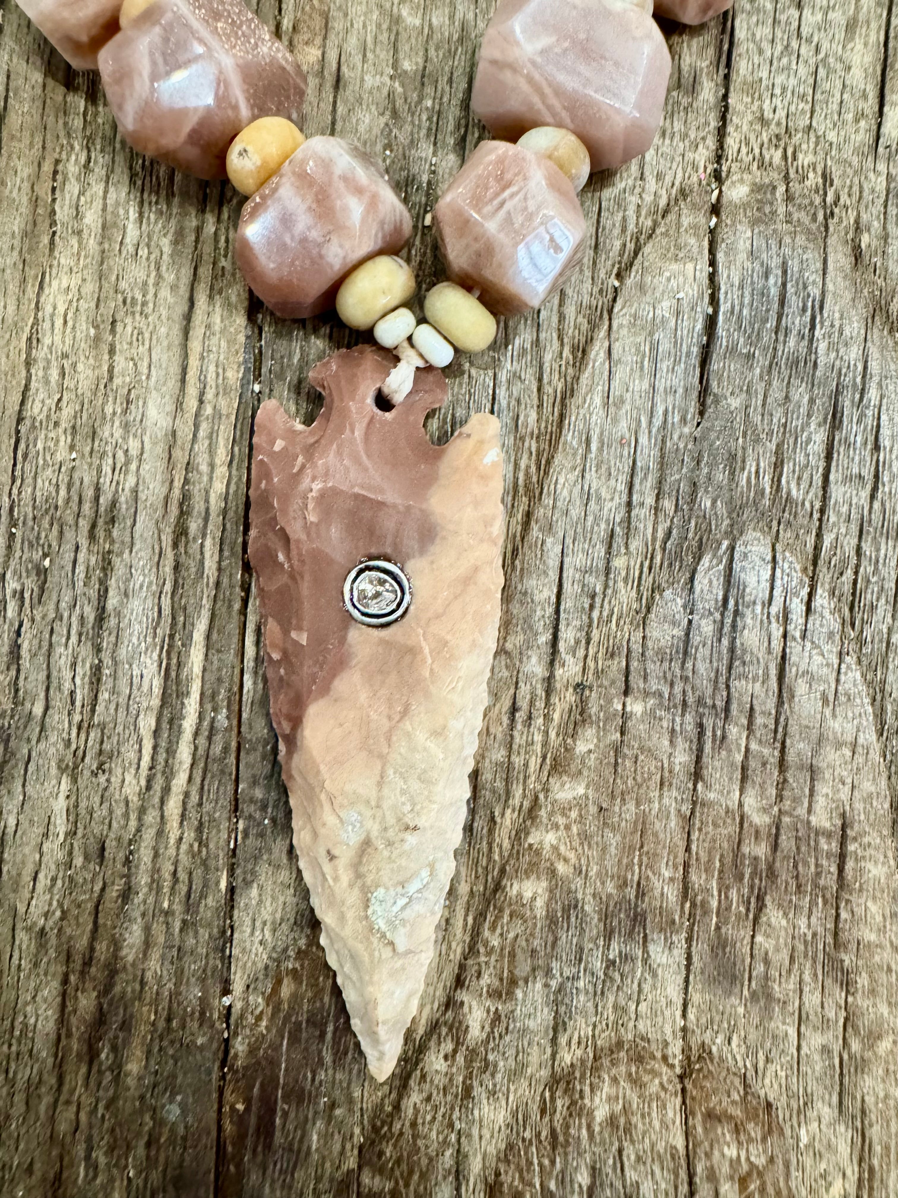 Slim Arrowhead Necklace | Rosewood | T&T x S.Carter