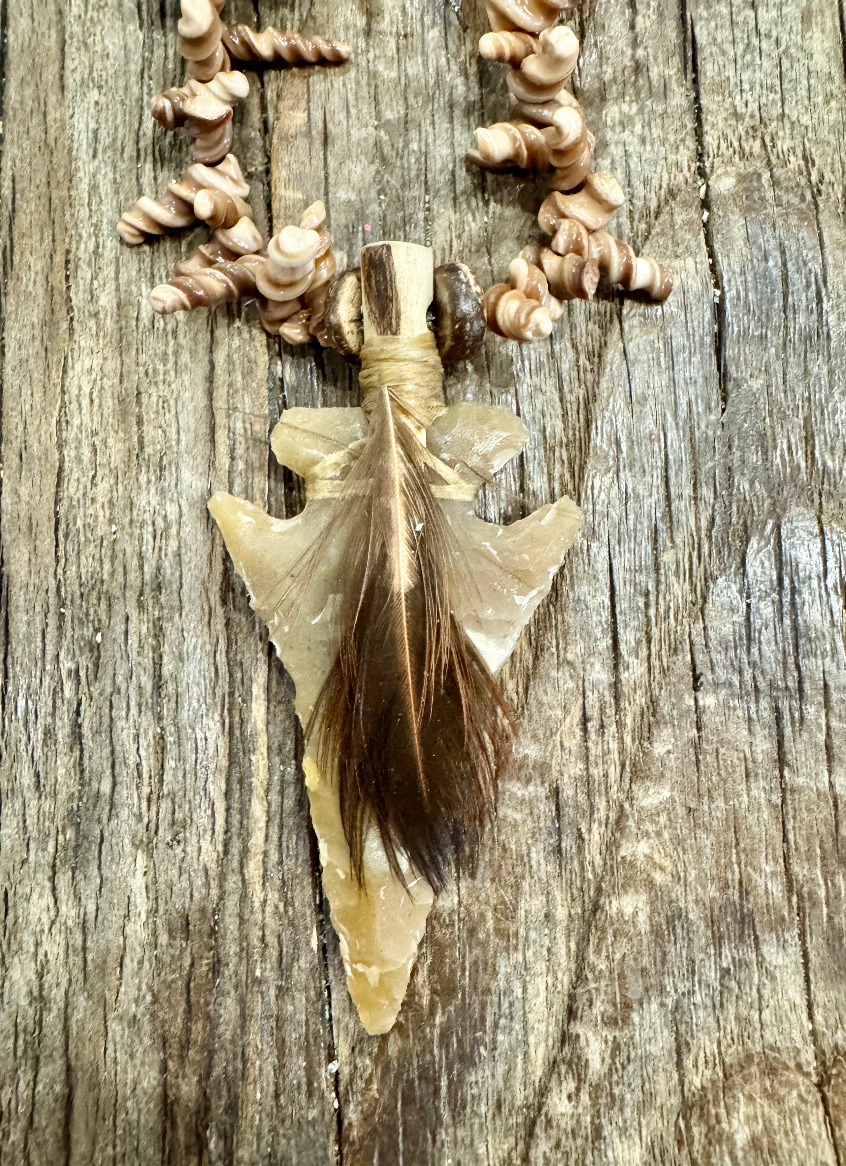 Tribal Arrowhead Necklace | Brown | T&T x S.Carter