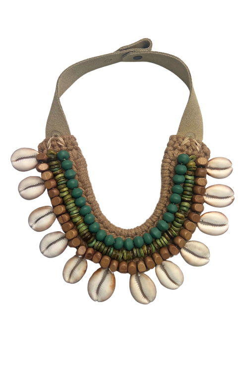 Cowrie Collar Necklace | Bamboo | Final Sale