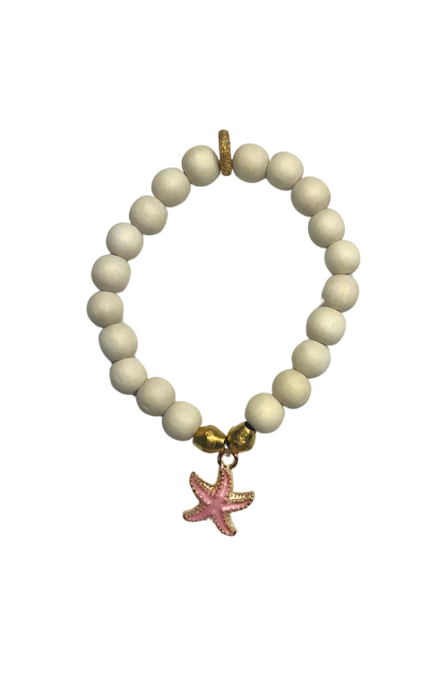 Shell Charm Stack Bracelet | White | Final Sale