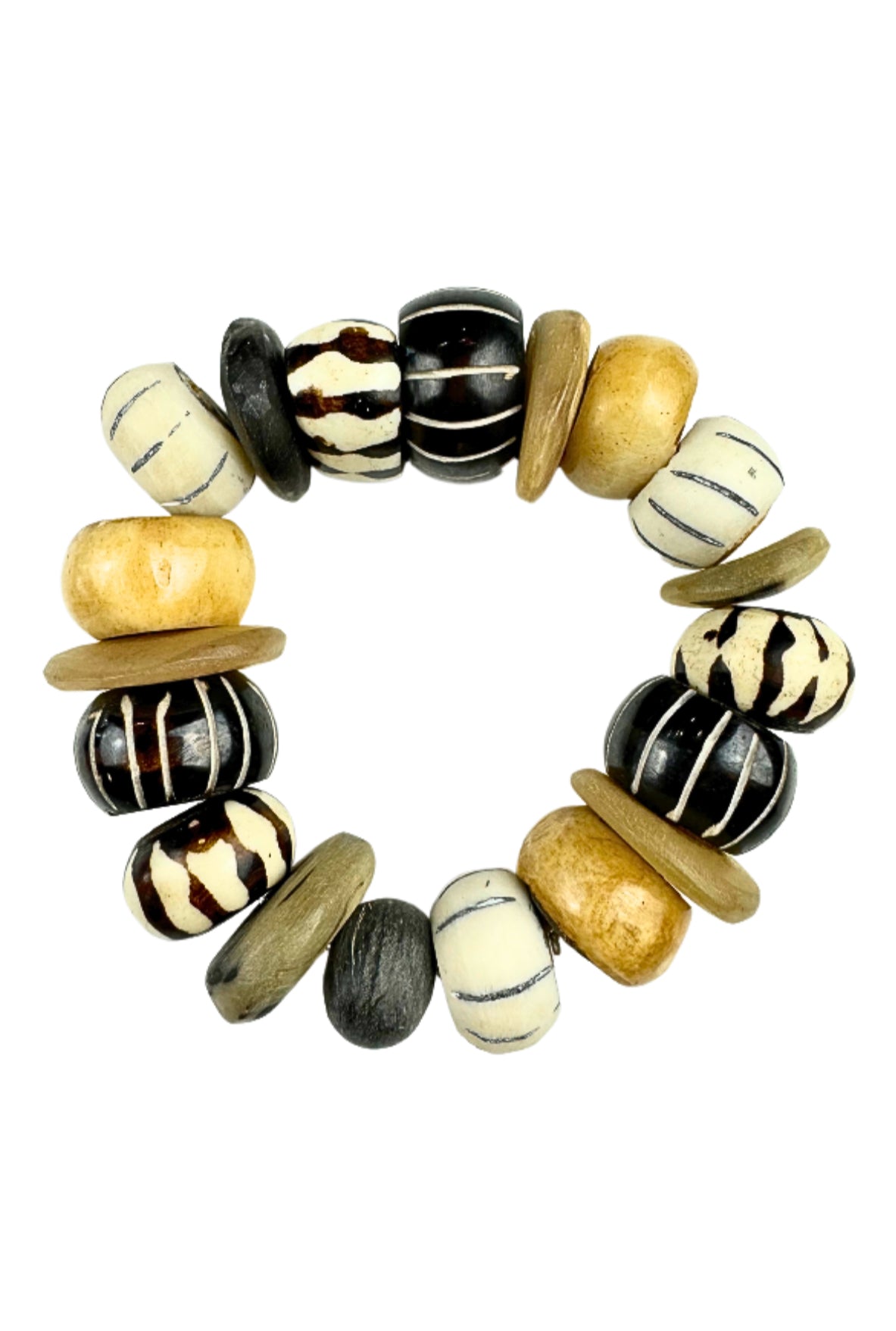 Beaded Bone Bracelet | Mixed Tribal