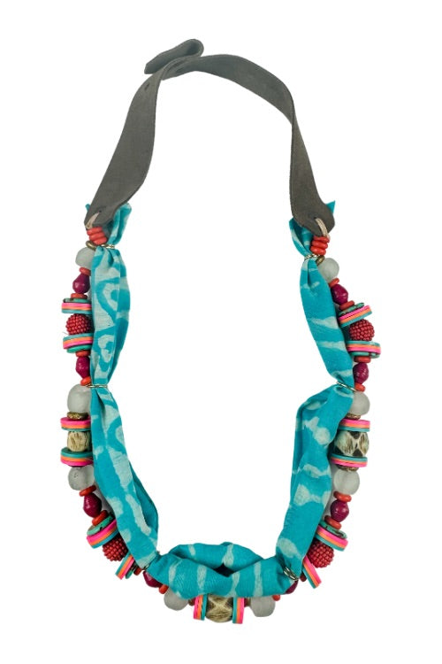 Long Beaded Bandana Necklace | Sayulita