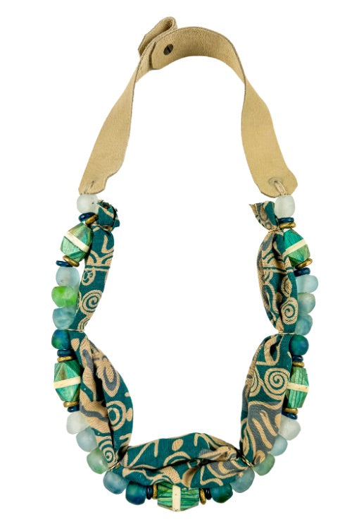 Long Beaded Bandana Necklace | Tides