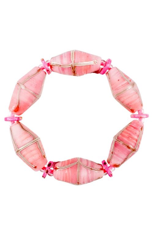 Intricate Stack Bracelet | Pink