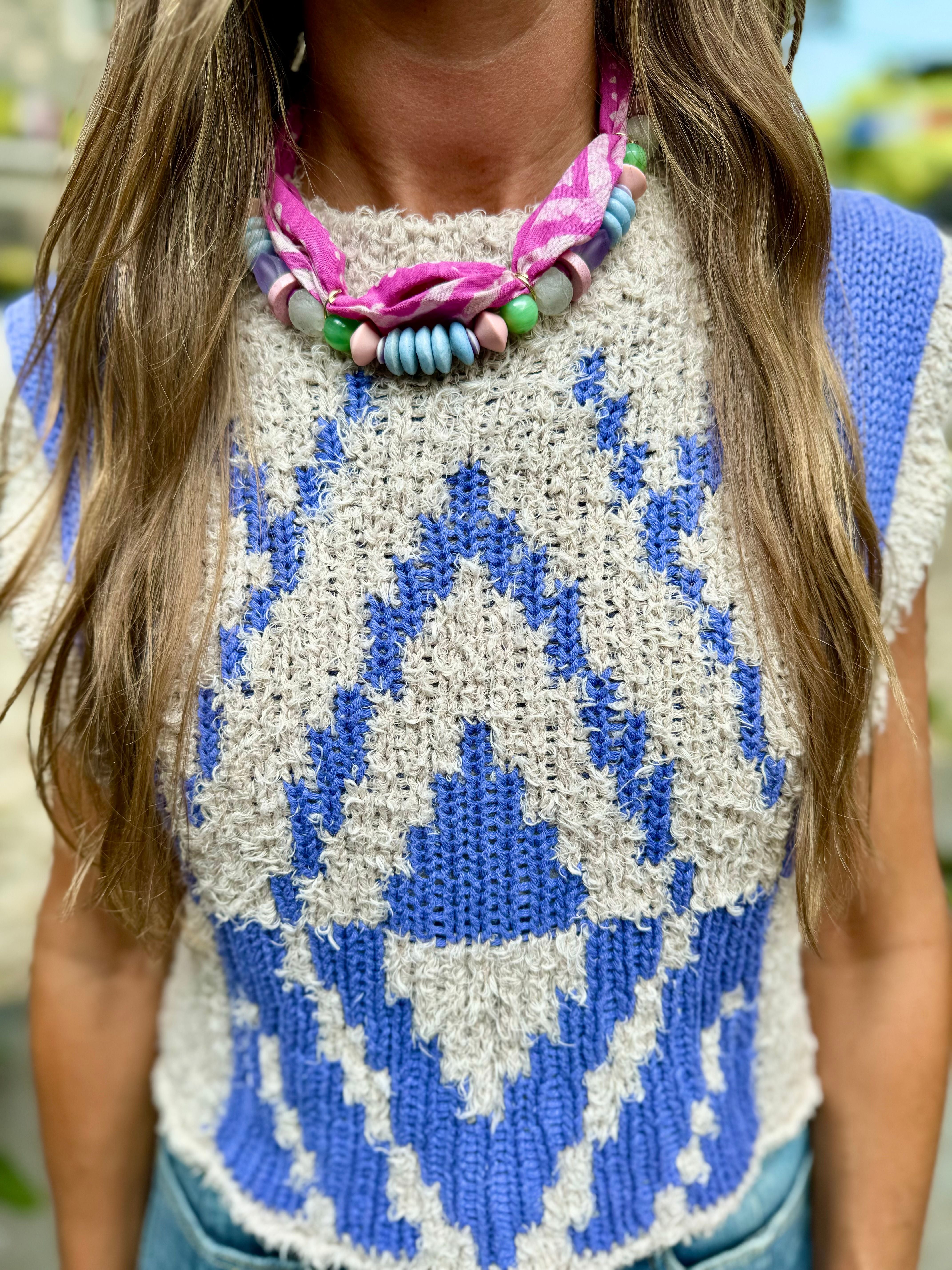 Beaded Bandana Necklace | Charleston