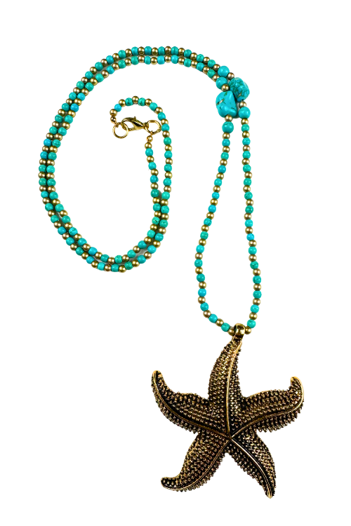 Starfish Necklace | Turquoise | Final Sale