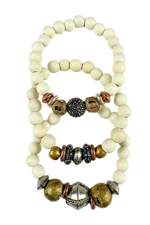 Trio Stack Bracelet Set | Mixed Metal