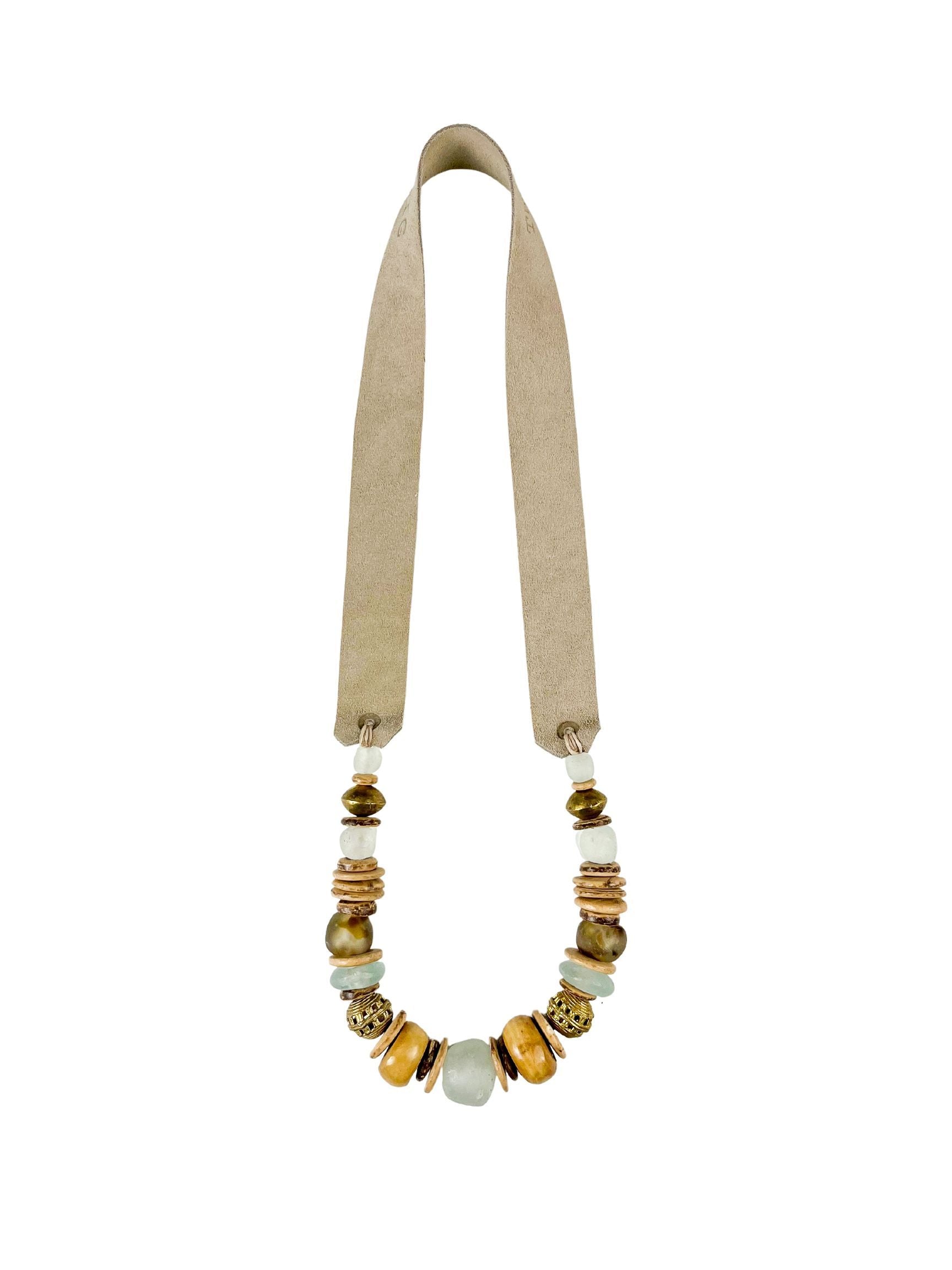 Mid Classic Necklace | Glass + Gold | Final Sale