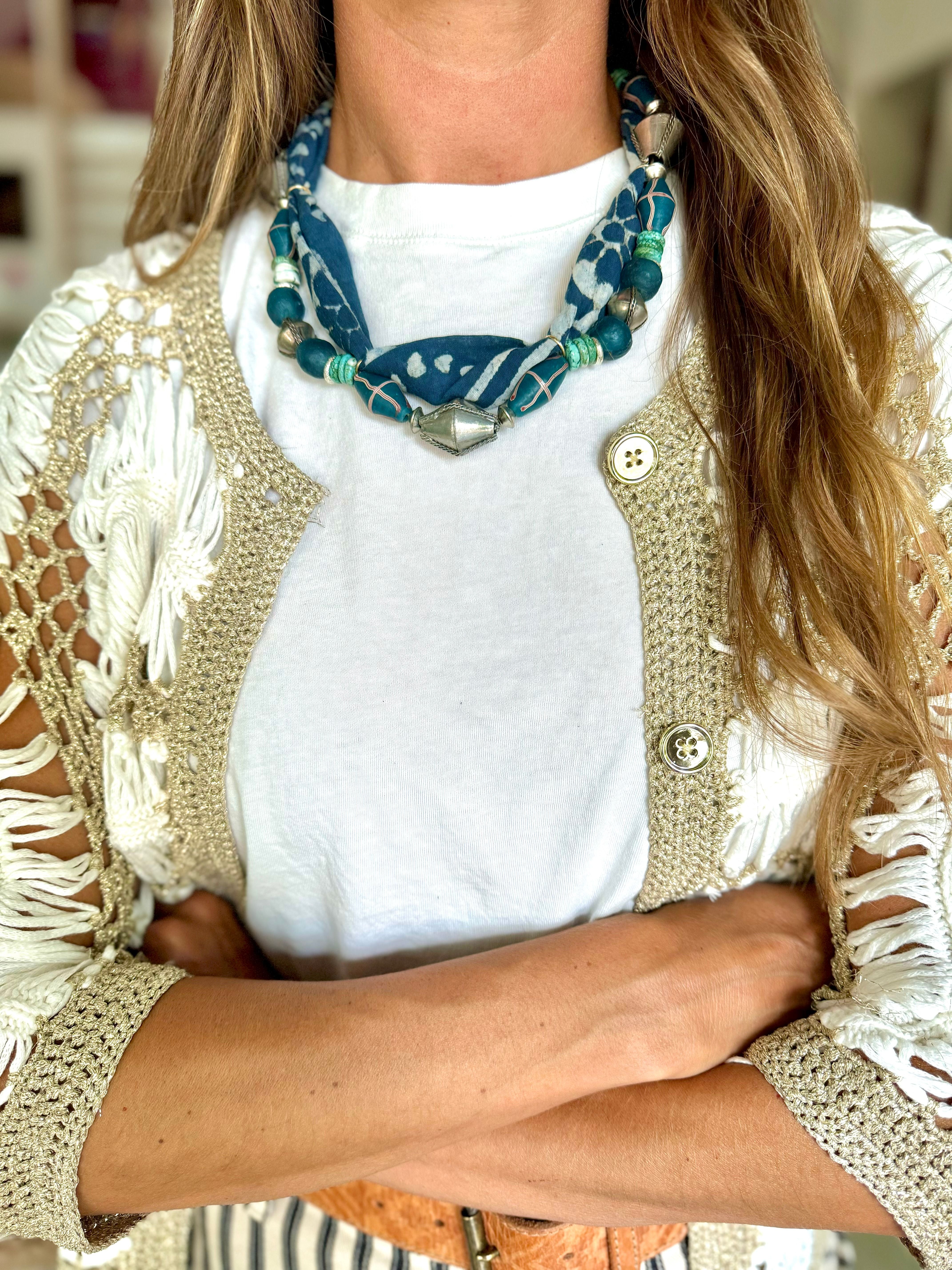 Beaded Bandana Necklace | West