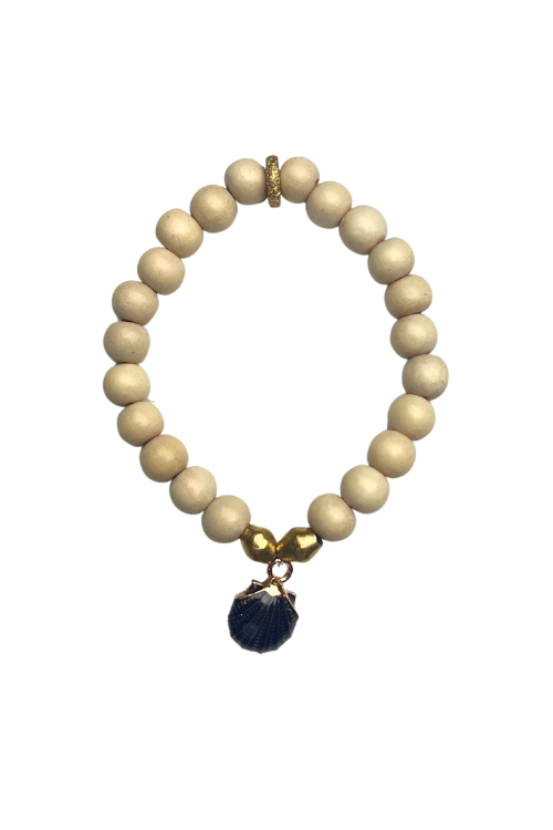 Shell Charm Stack Bracelet | Cream | Final Sale