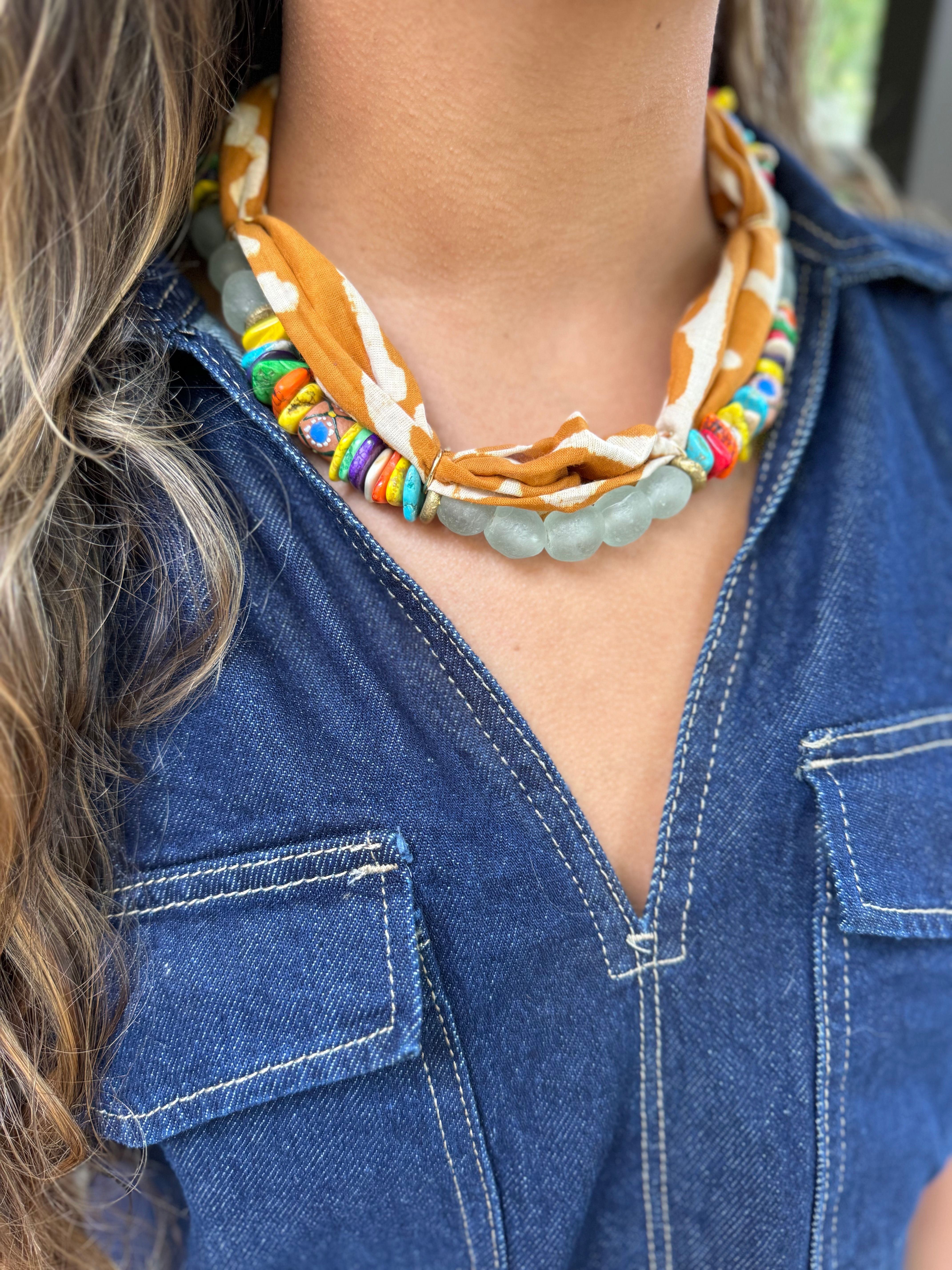 Beaded Bandana Necklace | Barcelona