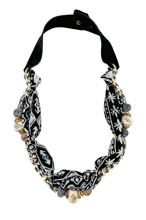 Long Beaded Bandana Necklace | Tribal