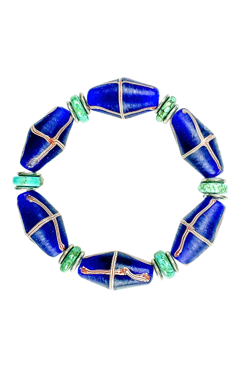 Intricate Stack Bracelet | Blue