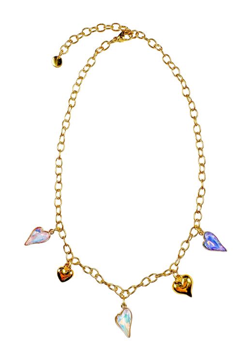 Heart Charm Necklace | Gold