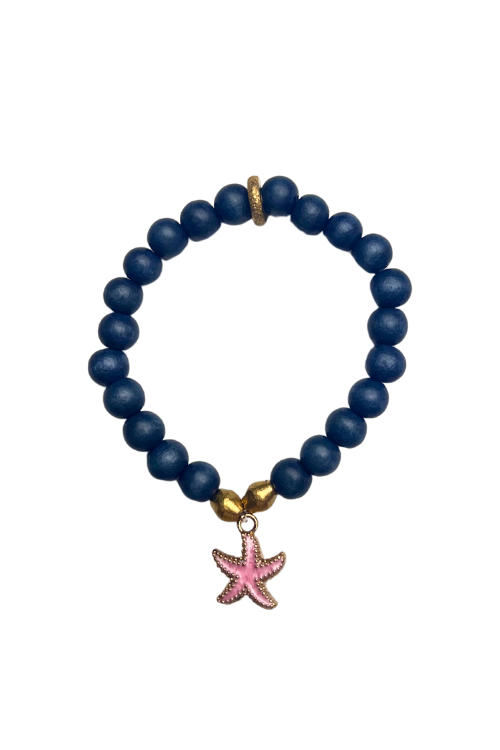 Shell Charm Stack Bracelet | Navy | Final Sale