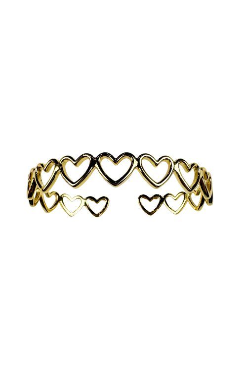 Heart Metal Bracelet | Gold