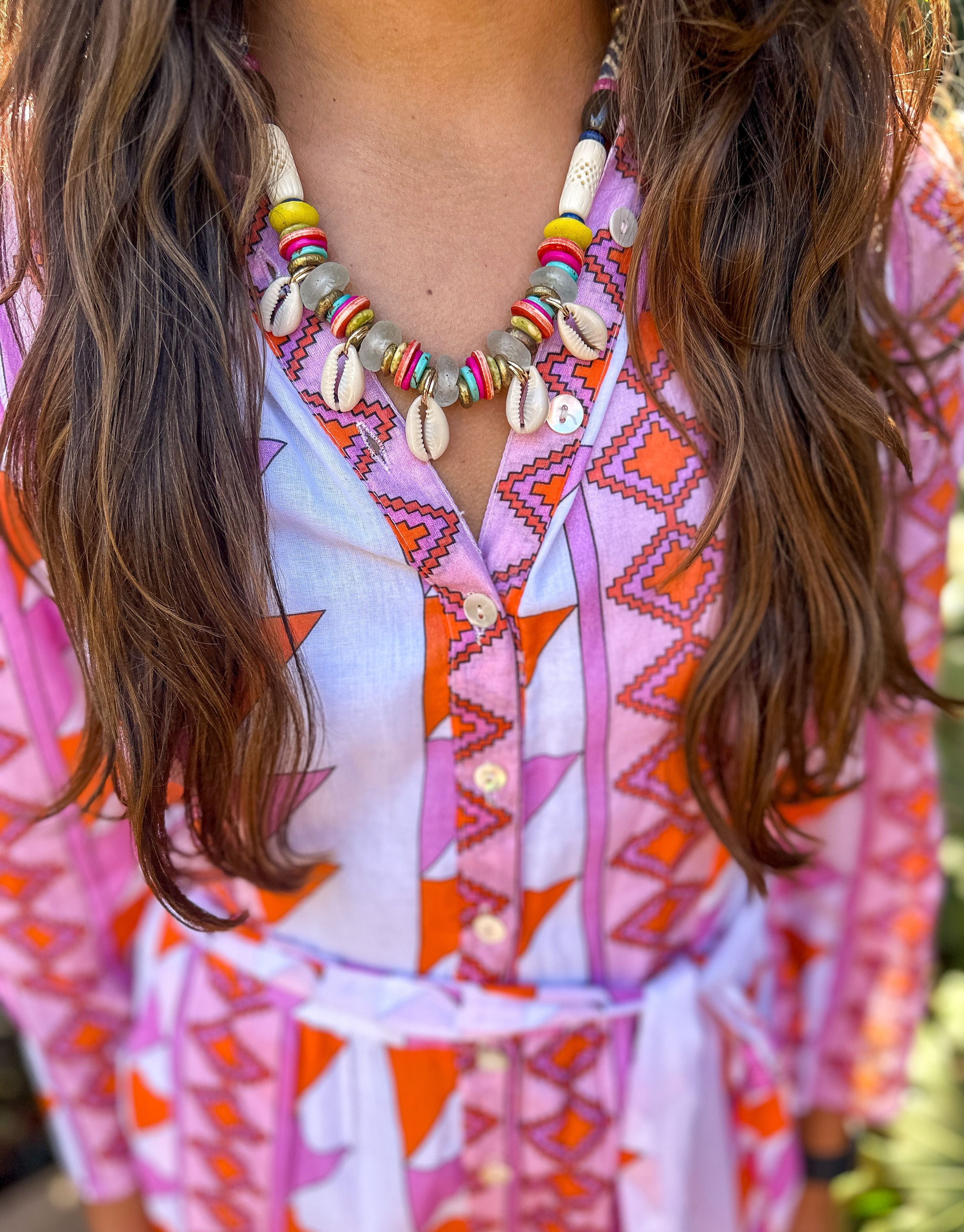 Stacked Cowrie Choker | Calypso