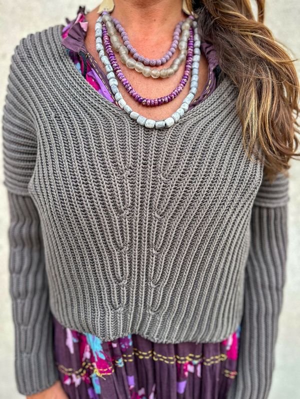 Layered Classic Necklace | Purple