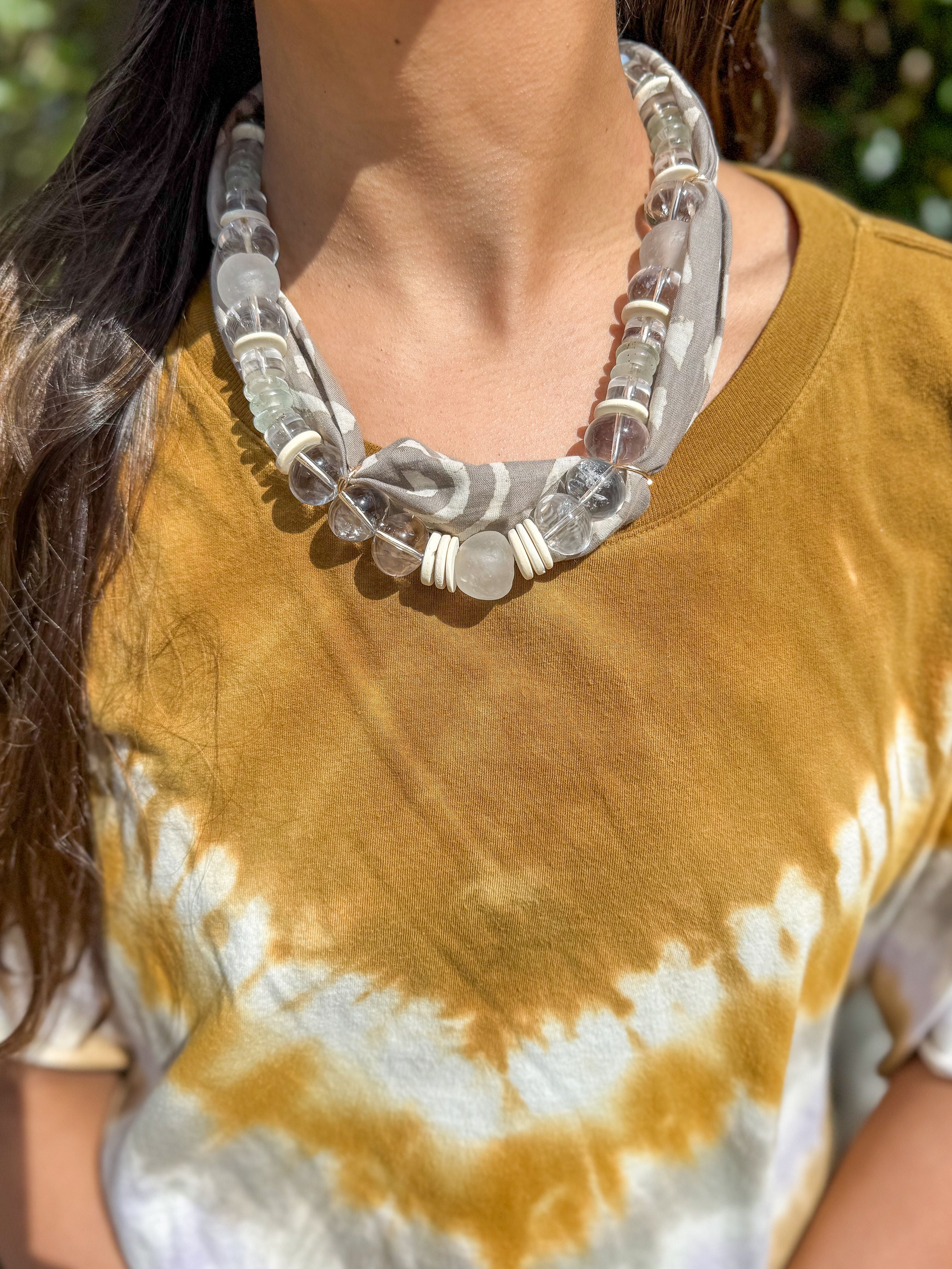 Beaded Bandana Necklace | Glace