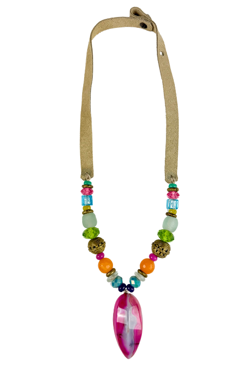 Slim Pendant Necklace | Multi