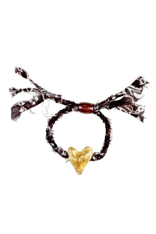 Bandana Heart Bracelet | Brown