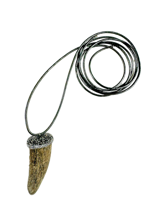 Cord Pendant Necklace | Horn