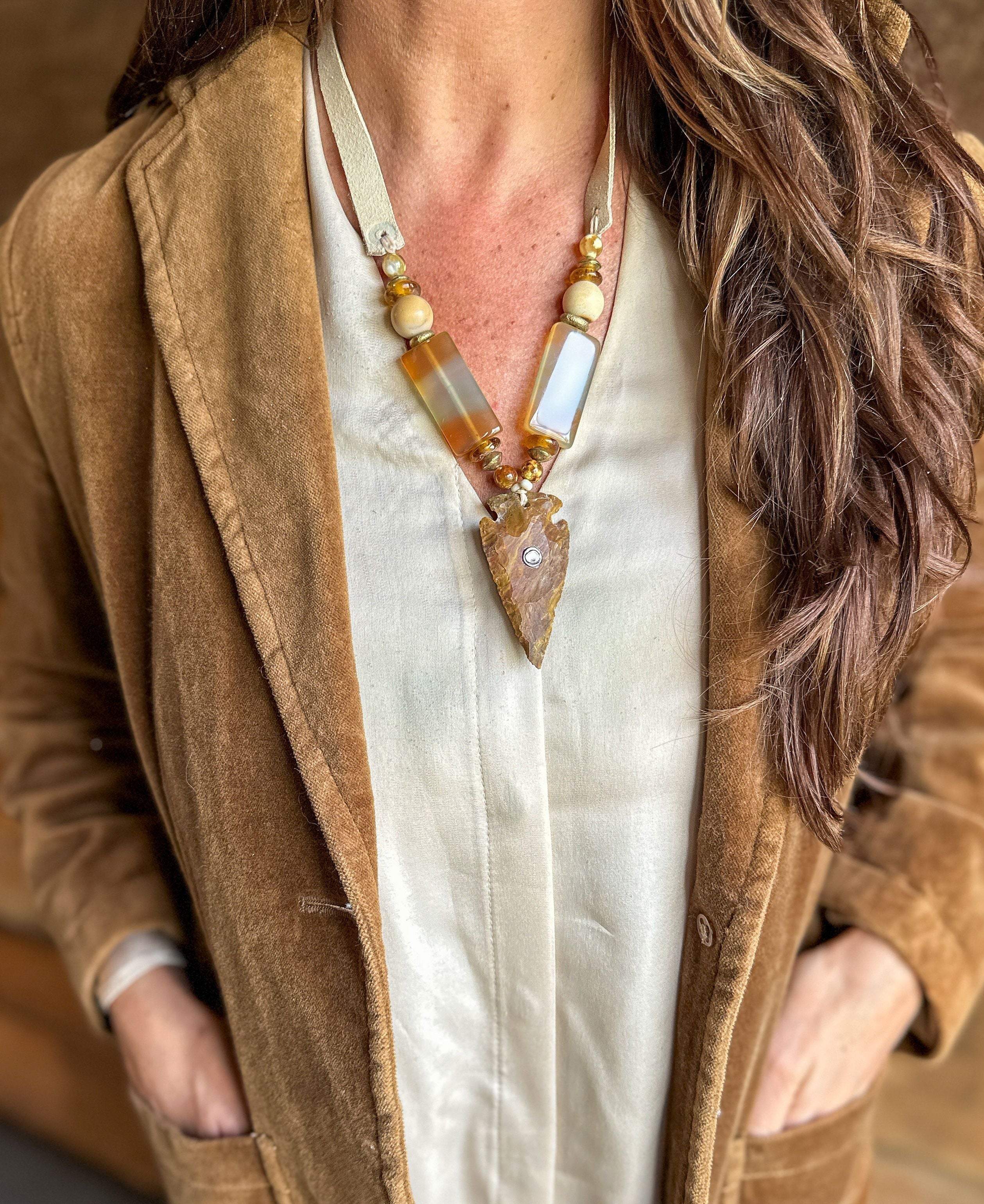 Slim Arrowhead Necklace | Harvest | T&T x S.Carter