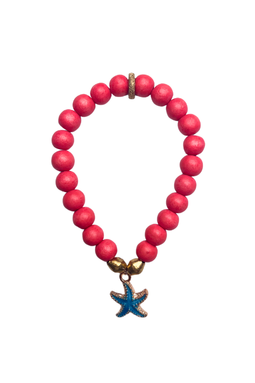 Shell Charm Stack Bracelet | Coral | Final Sale